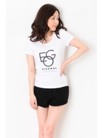 重ねロゴEGTシャツ/WHITE