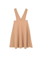 前後Vネックジャンパースカート/ベージュ