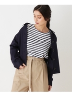 抜き襟ショートジャケット/ネイビー(093)