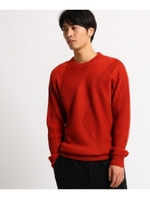 変形リブニット/ワインレッド(063)