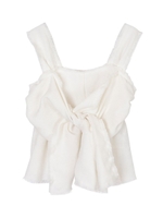 サマーツイードフレアリボンビスチェ/ホワイト