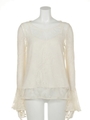 サテンレイヤードLace TOP/IVOY
