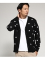 星総柄 カーディガン ニット WEB限定/ブラック(019)