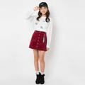【15%OFF】ロゴチャームつきコーデュロイ台形スカパン