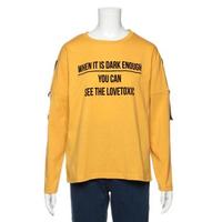 【21%OFF】肩開きテープロゴTシャツ