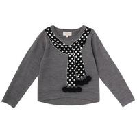 【30%OFF】ガールズ トロンプルイユスカーフセーター