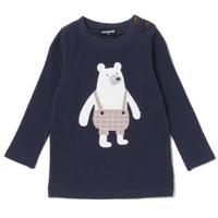【30%OFF】クマアップリケTシャツ