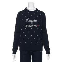 【30%OFF】スタンド衿ドット柄ニット