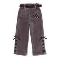 【30%OFF】ベルトモチーフつきレースアップコーデュロイワイドパンツ