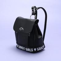 【30%OFF】ロゴプリントフェイクレザーリュック