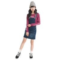 【30%OFF】ロゴ肩ベルトサロペットスカート