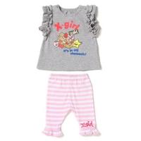 【50%OFF】キラッキーノースリーブ＆裾フリルレギンスセット