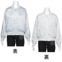 【50%OFF】サテン＆花柄リバーシブルブルゾン