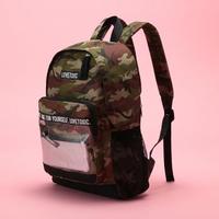 【51%OFF】ポーチつきロゴテープ入りリュックサック