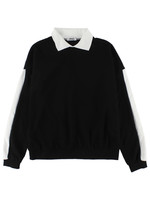 DING/襟付きラインスウェット