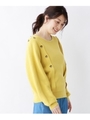 2WAY肩見せボタンニット/レモンイエロー(031)