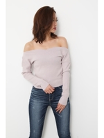 2Way Heart N／C Knit TOP/L/PNK1