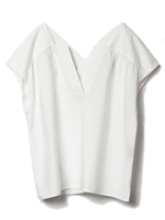 2wayタイプライターデザインブラウス/ホワイト