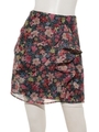 AND EVER MORE SKIRT/BLACK GARDEN FLORAL