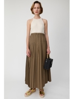 BACK RIBBON PLEATS スカート/L/BRN1