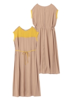 BICOLOR DRESS/ベージュ