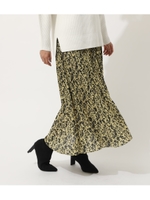 BOUQUET FLOWER PLEATS SKIRT/柄YEL5