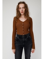 BUTTON UP ニットトップス/L/BEG1