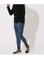 CAMO DOBBY SLIM JOGGER/柄BLU5