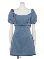 COCO MINI DRESS/WASHED BLUE