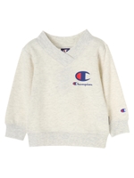 Champion ワンポイントVネックスウェット/杢ホワイト