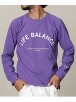 Champion/LIR別注　L／S　T−SHIRT/D.パープル2(082)