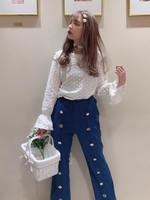 DB bijou line denim LP/T/ブルー