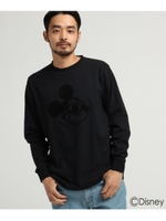 DISNEY ディズニー ミッキーマウス サングラス 長袖 Tシャツ/ブラック(019)