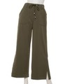 EASY NYLON WIDE PANTS/カーキ