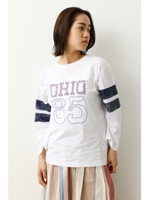 FLOWER 85 FOOTBALL7分袖Tシャツ/WHT