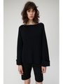 FOLD BACK WIDE SLEEVE ニット/BLK