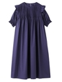 FRILL AND TUCK DRESS/ネイビー
