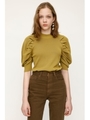 GATHER SLEEVE HG TOPS/L/YEL1