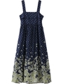 HEM FLORAL DRESS/ネイビー