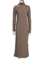 KNIT RIB DRESS/BEIGE