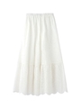 LACE TIERED SKIRT/ホワイト