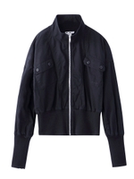 LONG RIBBED JACKET/ブラック