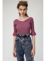 LOW NECKED KNIT トップス/PUR