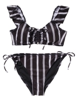 MULTI-STRIPE BIKINI/ブラック
