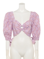 NOSTALGIA TOP/LILAC CHECK