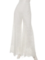 PANELLED LACE PANTS/WHITE