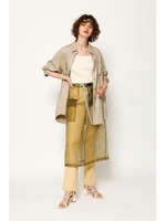 SIDE SLIT FLARE RIB パンツ/L/YEL1
