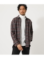 STRETCH PONTE CHECK SHIRT/柄RED5