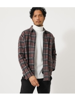 STRETCH PONTE CHECK SHIRT/柄RED5