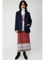 STRIPED FRINGE スカート/柄RED5